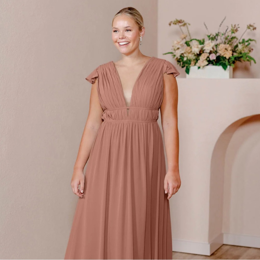 Romantic chiffon bridesmaid dress